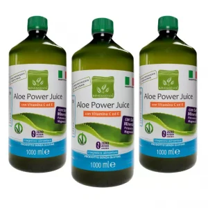 Succo di Aloe Vera 96% con Vitamine C e E + Potassio e Magnesio: Aloe Power Juice – 3L