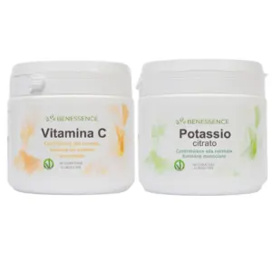 Vitamina C e Potassio Citrato in polvere solubile