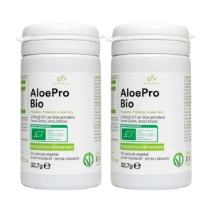 Aloe Vera Bio, Probiotici e Prebiotici: AloePro Bio - 2 x60 capsule vegetali