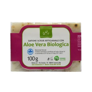 Sapone Scrub Artigianale con Aloe Vera Biologica - 100 g