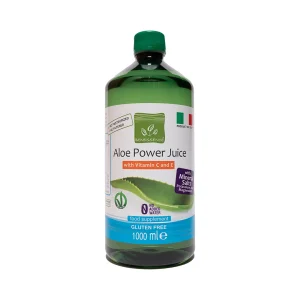 Succo di Aloe 96% con Vitamine C/E+Potassio e Magnesio:Aloe Power Juice-1L