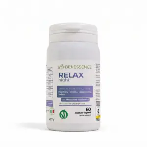 RELAX Night – Integratore con Melatonina, Passiflora, Escolzia, Biancospino e Melissa